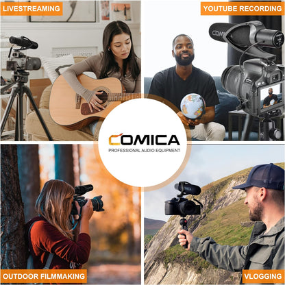 (Refurbished) Comica VM30 PRO - Super Cardioid Condenser Shotgun Microphone (Black)