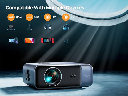 (Refurbished) Yaber PRO V9 - Bluetooth and WIFI 6 Outdoor and  Home Projector for Phone/TV Stick/PC