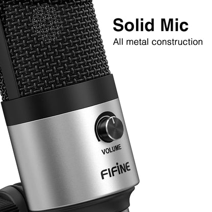 (Refurbished) Fifine K669S - USB Microphone Condenser (Silver)
