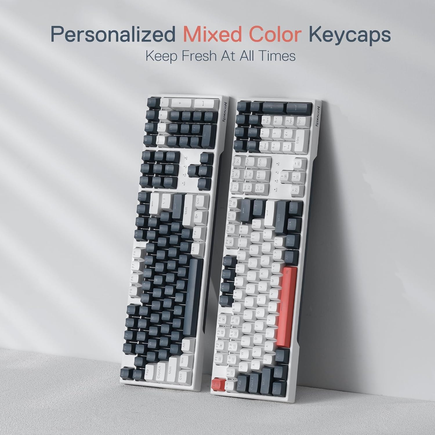 (Refurbished) Redragon Trundle K668 - 104 Keys Wired Mechanical Keyboard White|Black|Orange (Red Switch)