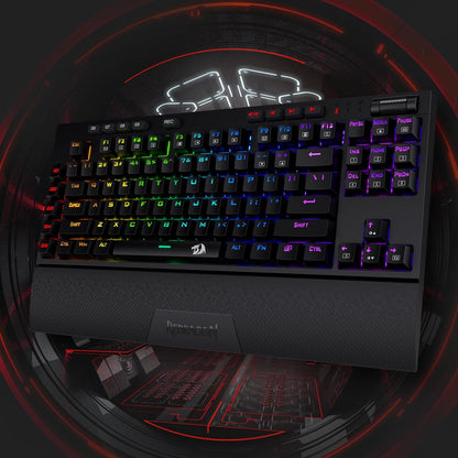 Redragon Vishnu Pro K596 Pro - Bluetooth+2.4Ghz+Wired Mechanical Keyboard (Red Switch)