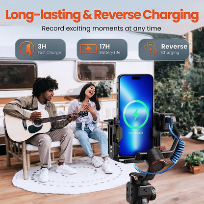 Hohem MT2 Kit - 4-in-1 Gimbal for Camera, Pocket Camera, Action Camera and Smart Phone with AI Tracker and RGB Fill Light