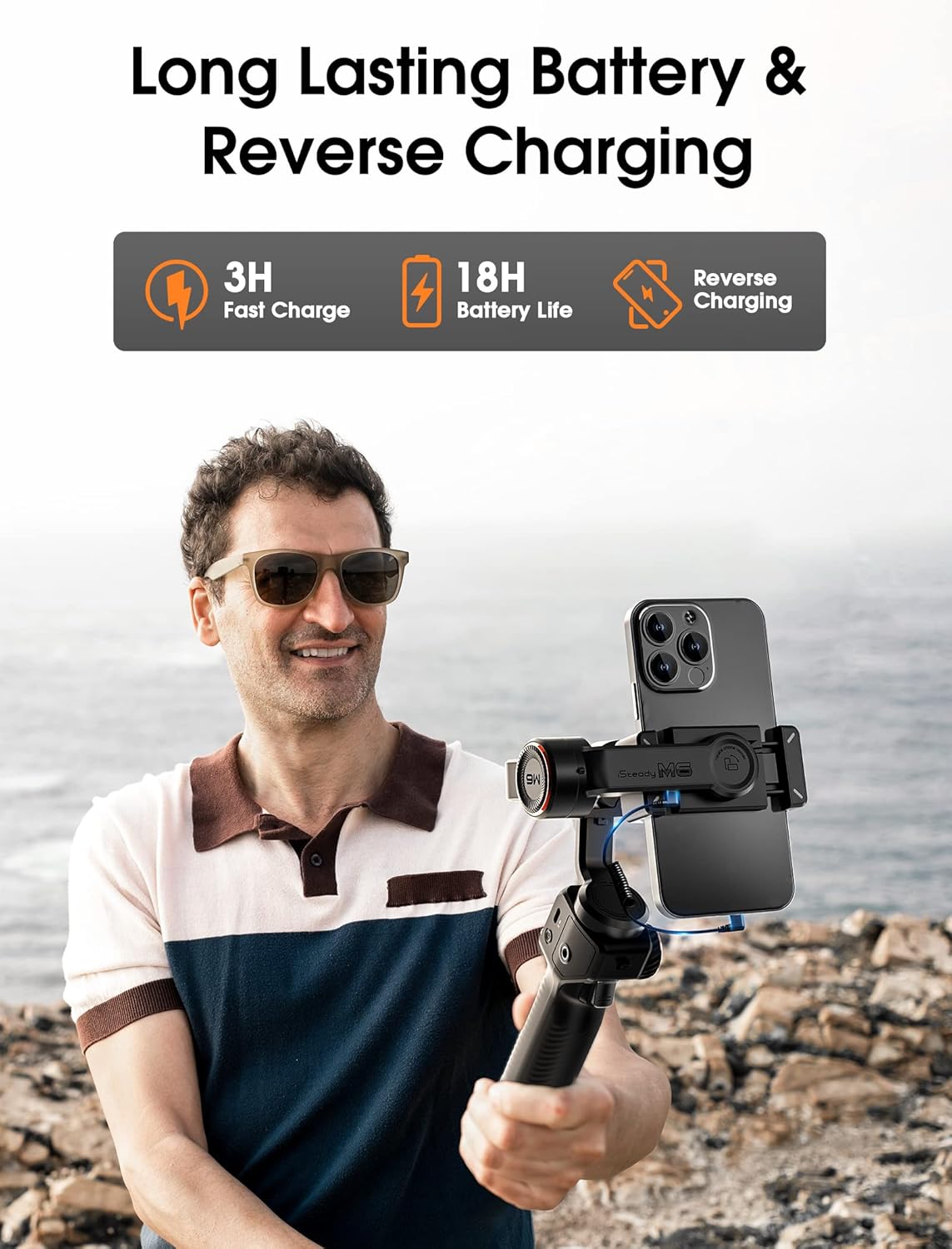 (Refurbished) Hohem M6 Gimbal Stabilizer for Smartphone, 2023 Upgrade 3-Axis Phone Gimbal