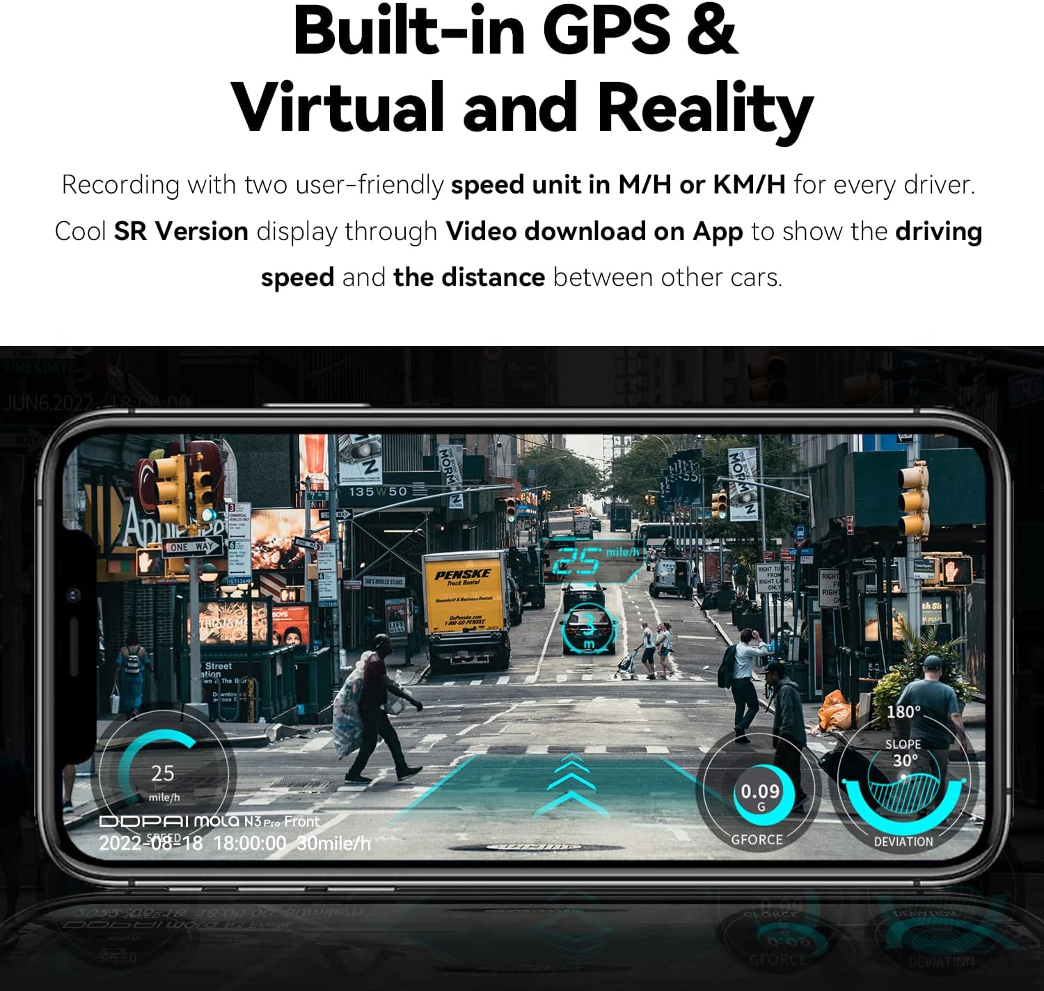 (Refurbished) DDPAI N3 PRO - 2.5K Front and Back Dash Camera