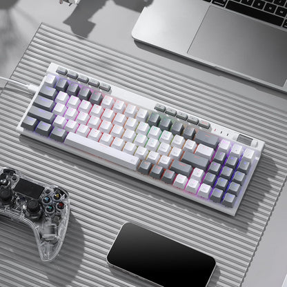 (Refurbished) Redragon Magicwand SE K655 - 75% Wired Mechanical Keyboard White and Grey (Quiet Linear Switch)