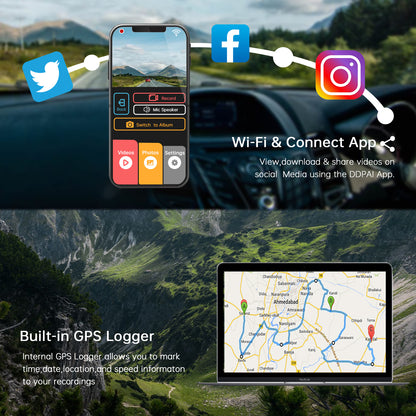 (Refurbished) DDPAI Z40 Dual - 3K Front and Rear Dash Camera