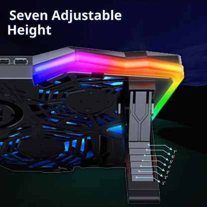 CLAW Arctic K25 PRO - 4 Motors RGB Laptop Cooling Pad with Adjustable Height (Use Code ORIGIN10 to Get 10% DIscount)