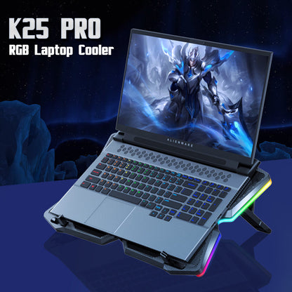 CLAW Arctic K25 PRO - 4 Motors RGB Laptop Cooling Pad with Adjustable Height (Use Code ORIGIN10 to Get 10% DIscount)