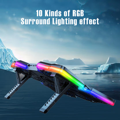 CLAW Arctic K25 PRO - 4 Motors RGB Laptop Cooling Pad with Adjustable Height (Use Code ORIGIN10 to Get 10% DIscount)