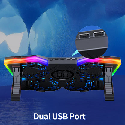 CLAW Arctic K25 PRO - 4 Motors RGB Laptop Cooling Pad with Adjustable Height (Use Code ORIGIN10 to Get 10% DIscount)