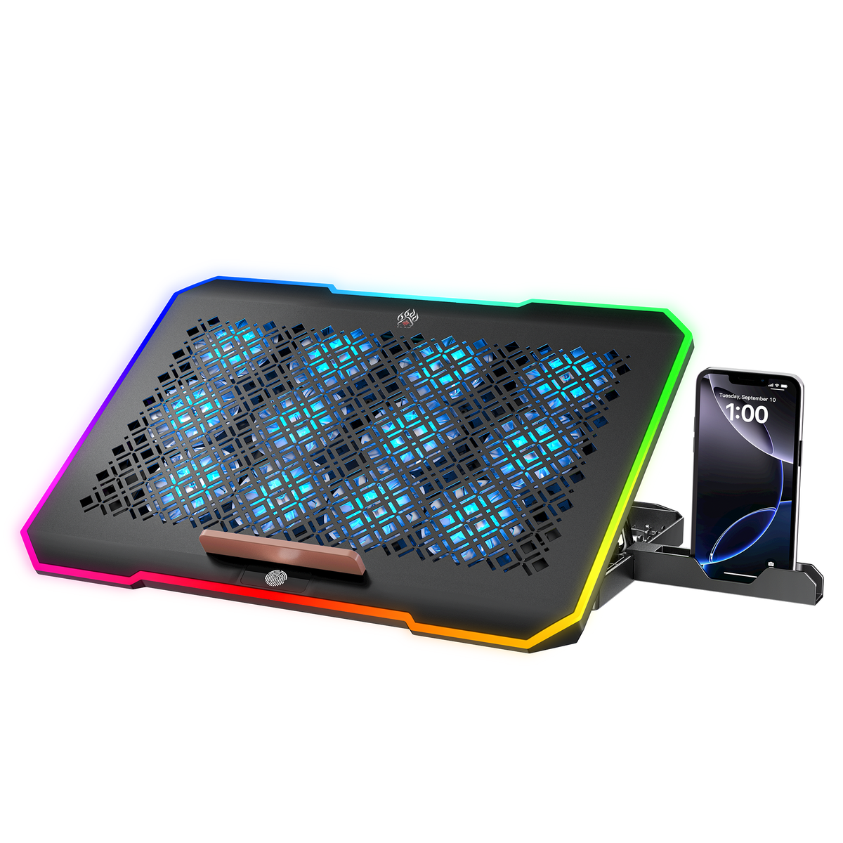 Claw Avalanche Pro F12 - 12 Fans RGB Laptop Cooling Pad with 2 USB Port, Adjustable Height and Mobile Stand