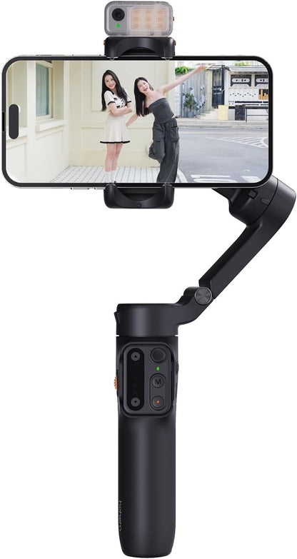 (Refurbished) Hohem V3 - Handheld Gimbal with AI tracker, Detachable Remote and Built-In Tripod Extension (Black)