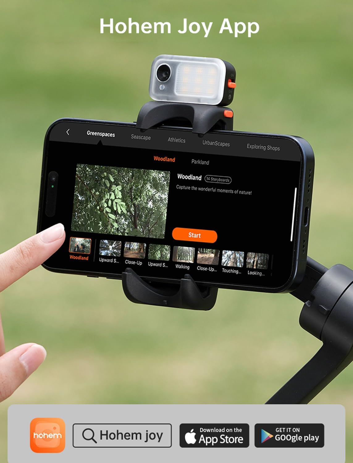 (Refurbished) Hohem V3 - Handheld Gimbal with AI tracker, Detachable Remote and Built-In Tripod Extension (Black)