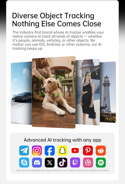 Hohem V3 Ultra - Smart Phone Gimbal with AI Tracking, Fill Light, Detachable Remote and Built-in Extendable Rod &amp; Tripod (Black)