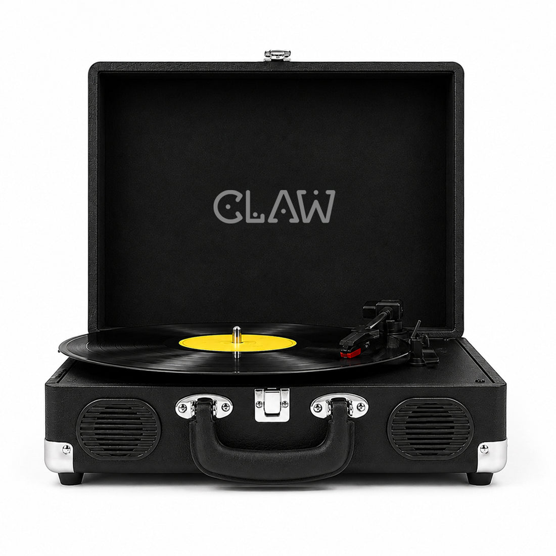 CLAW Stag Portable Pro - Bluetooth Turntable with Built-In Stereo Speaker (Black)