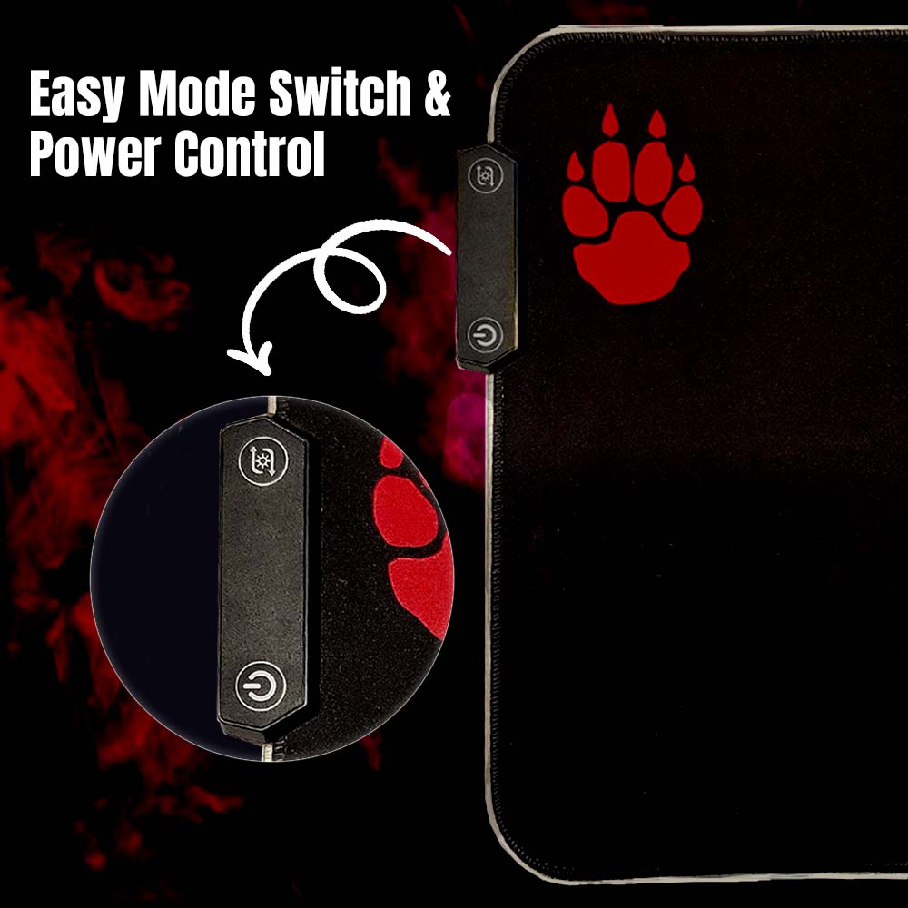 Refurbished CLAW Slide Wired Gaming RGB Mousepad (Large)