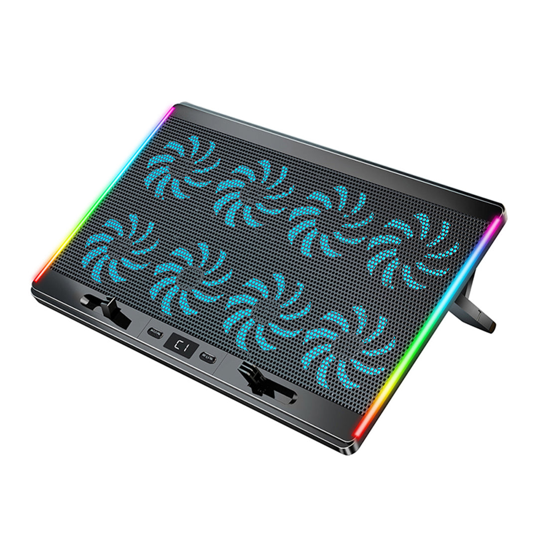 Refurbished CLAW Iceberg F4 - 8 Motor Laptop Cooling Pad with Adjustable Height and LCD Display