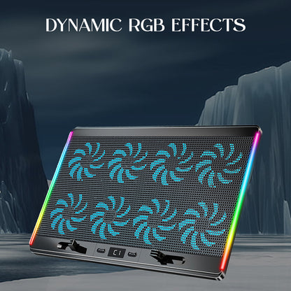 Refurbished CLAW Iceberg F4 - 8 Motor Laptop Cooling Pad with Adjustable Height and LCD Display