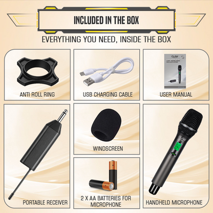 Claw CWSR50H - UHF Wireless Dynamic Microphone with Plug and Play Receiver