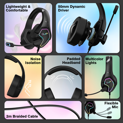 CLAW GH40 - RGB Gaming Headset with Microphone