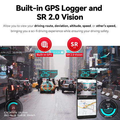 (Refurbished) DDPAI Z50 Dual - 4K Front and Rear Dash Camera