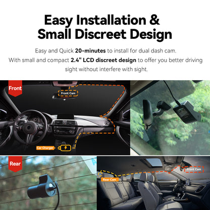 (Refurbished) DDPAI Z50 Dual - 4K Front and Rear Dash Camera