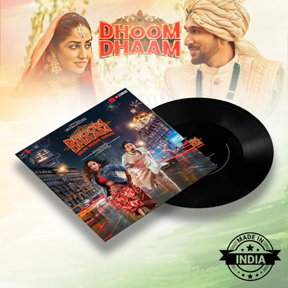 CLAW Stag Retro Bluetooth Turntable (GREY) + Dhoom Dhaam Vinyl Disc (COMBO)