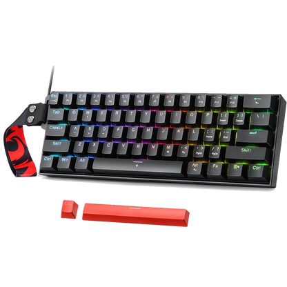 Redragon Fizz K617 - 60% Wired Mechanical Keyboard with Strap Black (Magnetic Switch)
