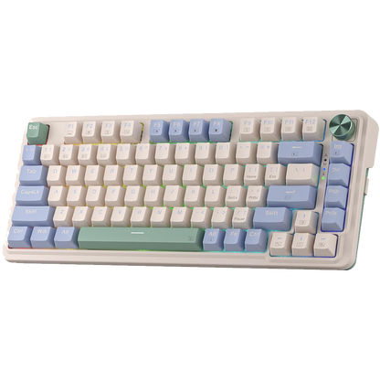 Redragon Ucal Pro K673 Pro - 65% Wired+2.4Ghz+Bluetooth Mechanical Keyboard Vintage Blue (Linear Red Switch)