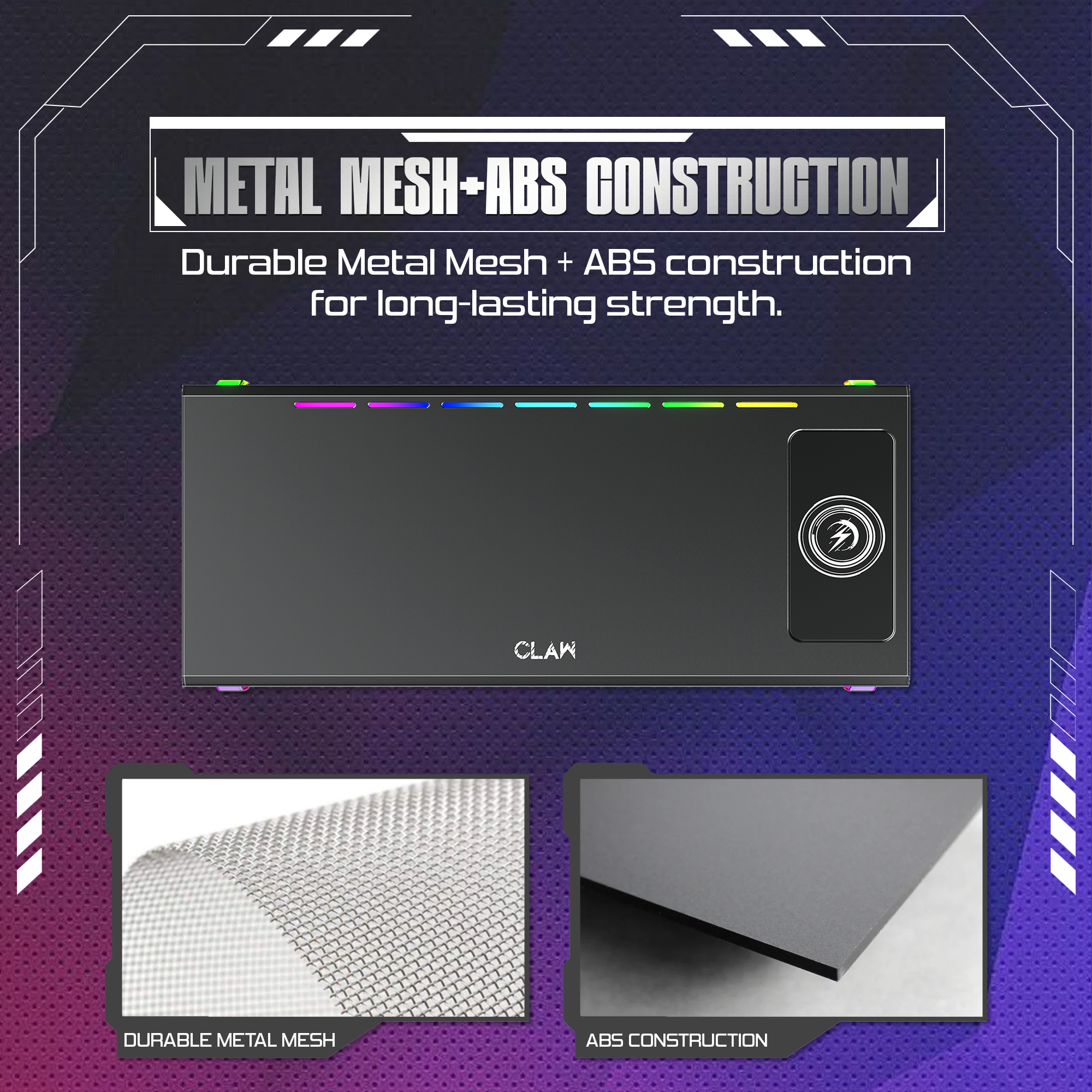 Claw Dock Pro T9 - Monitor/Laptop Stand with 15W Wireless Charging, USB-C PD Input, Fast Charge USB-C &amp; USB-A, Dual USB 3.0 Ports, Headphone/Mic Ports