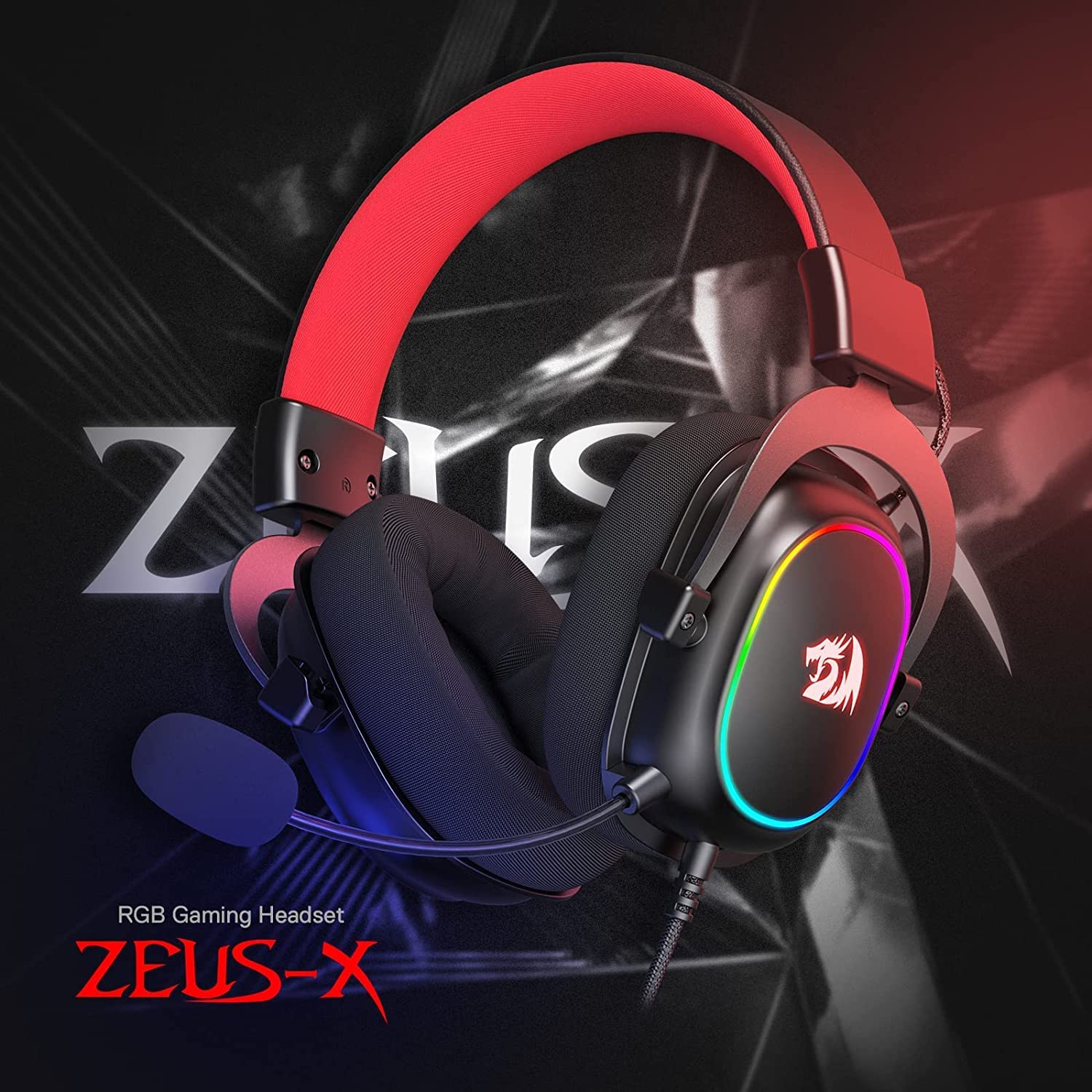 (Refurbished) Redragon Zeus X H510 - RGB Gaming Headset with 7.1 Surround Sound