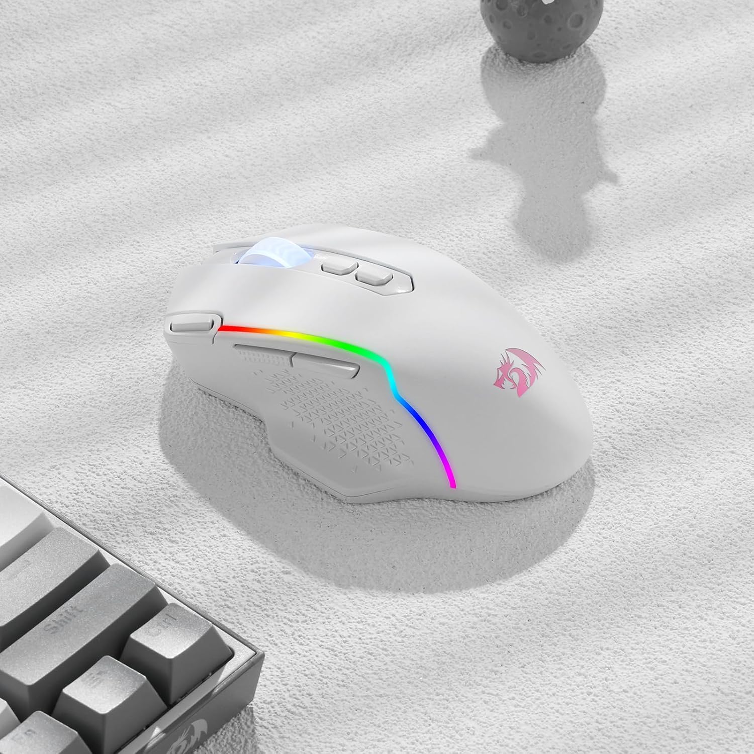 Redragon Taipan Pro M810 PRO RGB Wired And Wireless Mouse (White)
