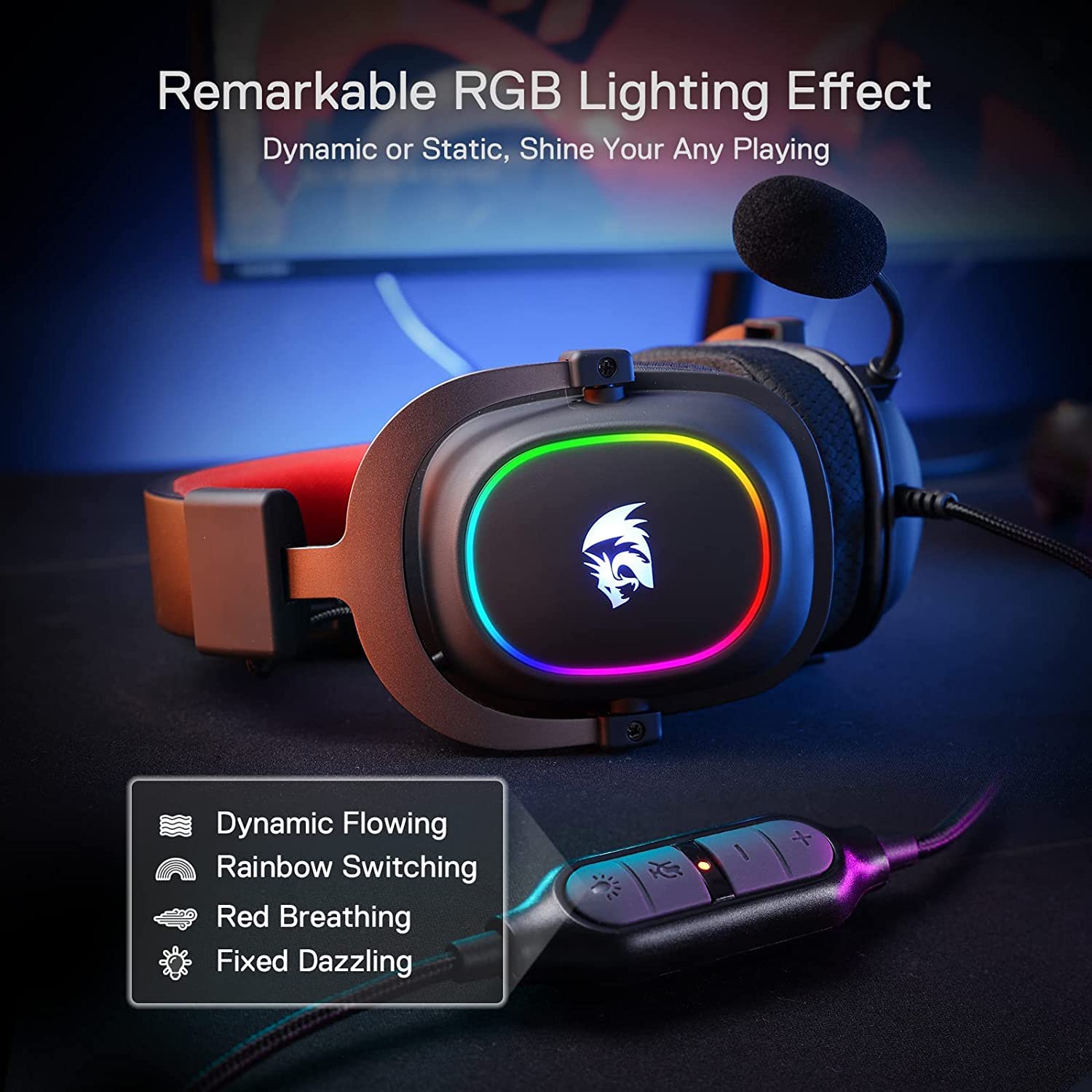 (Refurbished) Redragon Zeus X H510 - RGB Gaming Headset with 7.1 Surround Sound