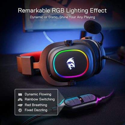 (Refurbished) Redragon Zeus X H510 - RGB Gaming Headset with 7.1 Surround Sound