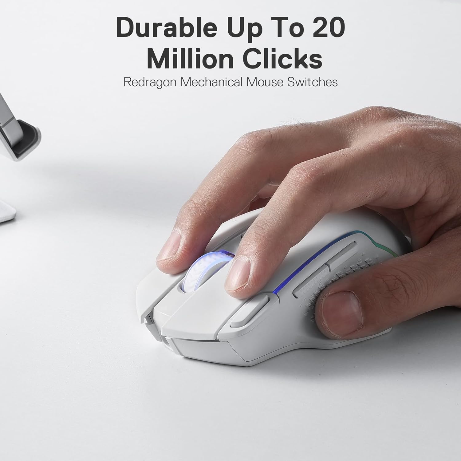 Redragon Taipan Pro M810 PRO RGB Wired And Wireless Mouse (White)