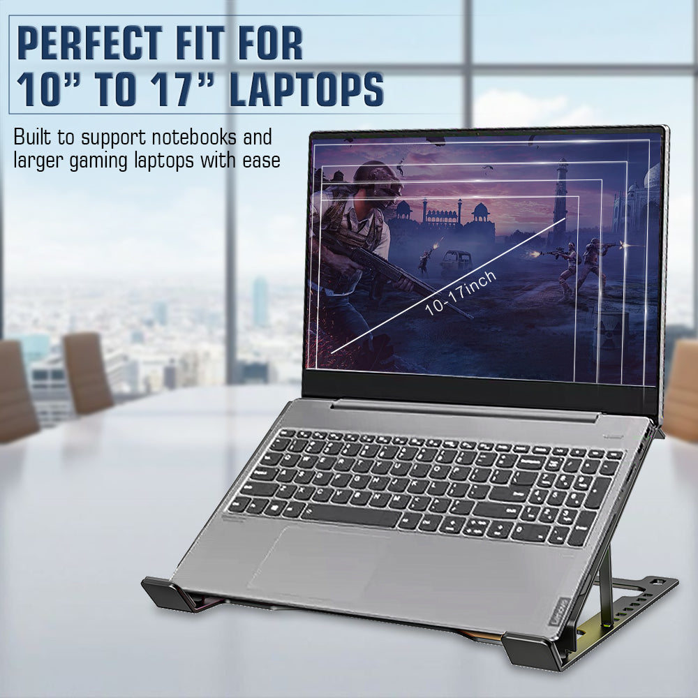Claw Hyperlift X2 - 2 Motor RGB  Laptop Cooling Pad with 1 USB and 1 Type-C Port with Adjustable Height
