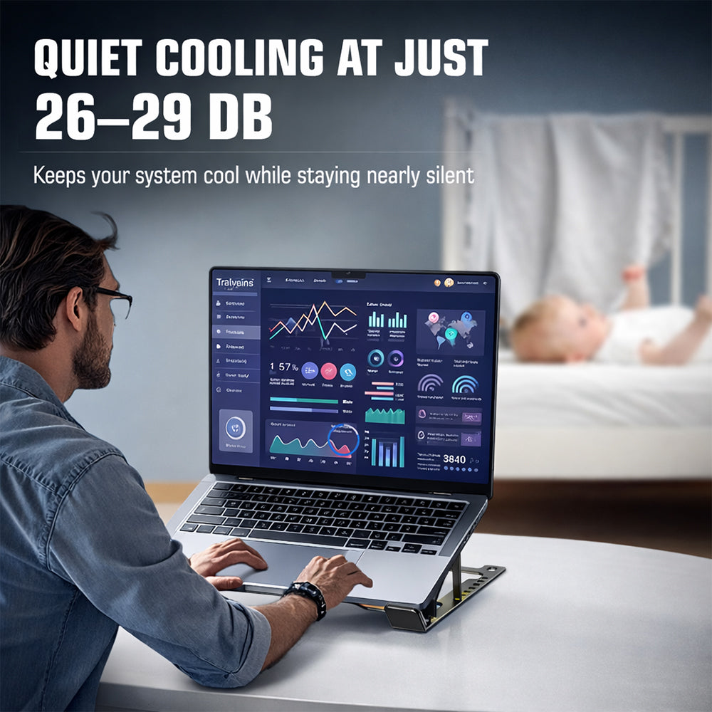 Claw Hyperlift X2 - 2 Motor RGB  Laptop Cooling Pad with 1 USB and 1 Type-C Port with Adjustable Height