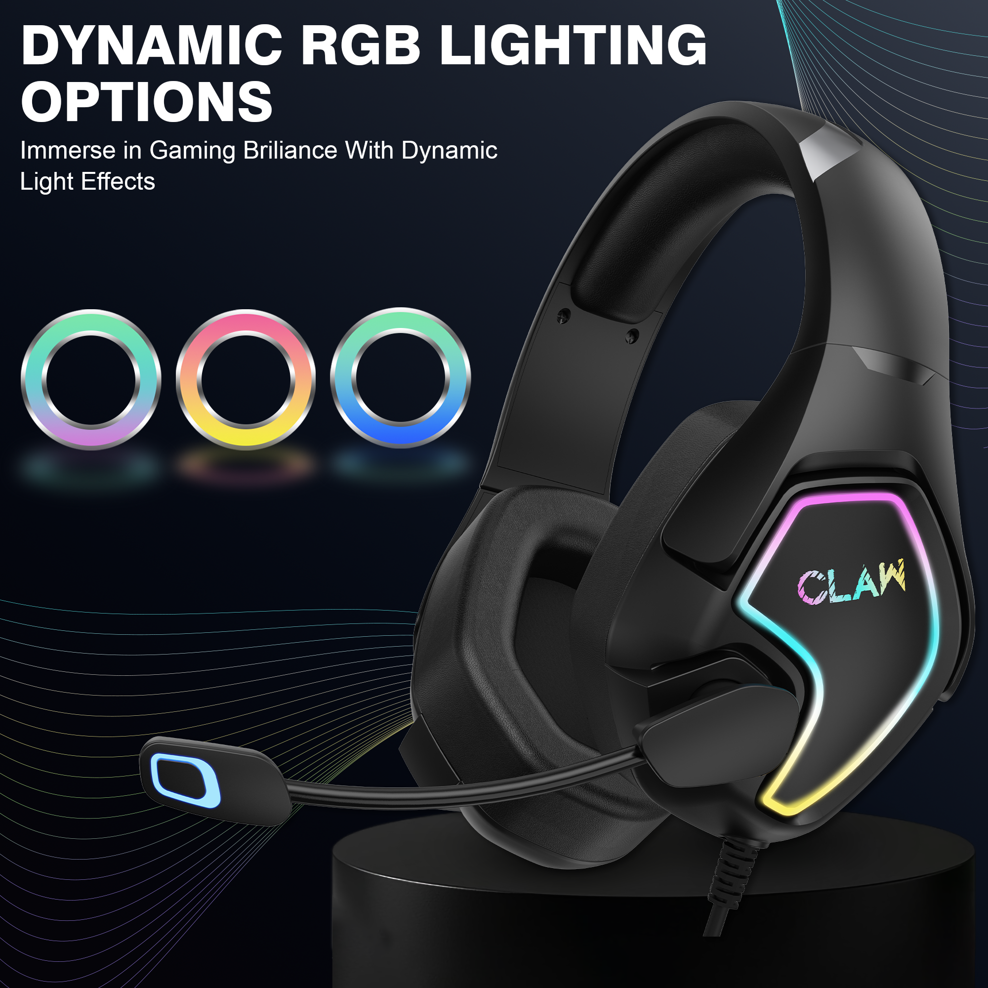 CLAW GH40 - RGB Gaming Headset with Microphone