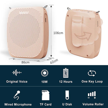 (Refurbished) Shidu S258 Type C - Wired Portable Voice Amplifier (Pink)
