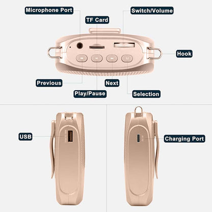 (Refurbished) Shidu S258 Type C - Wired Portable Voice Amplifier (Pink)