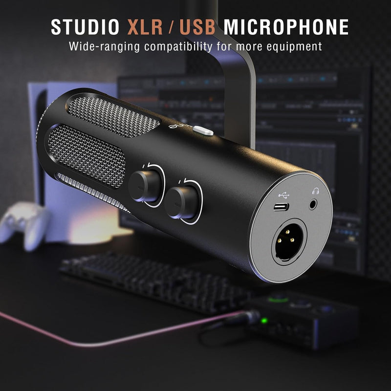 FIFINE Amplitank TANK 3 - USB/XLR Dynamic Studio Microphone With Mute Button