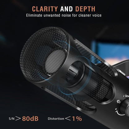 FIFINE Amplitank TANK 3 - USB/XLR Dynamic Studio Microphone With Mute Button