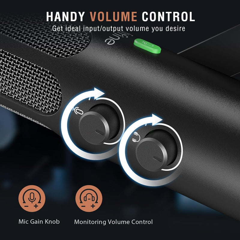FIFINE Amplitank TANK 3 - USB/XLR Dynamic Studio Microphone With Mute Button