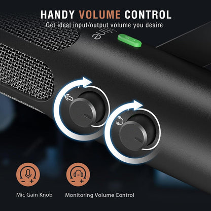 FIFINE Amplitank TANK 3 - USB/XLR Dynamic Studio Microphone With Mute Button