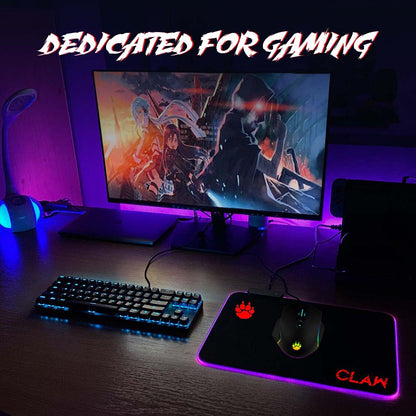 Refurbished CLAW Slide Wired Gaming RGB Mousepad (Large)