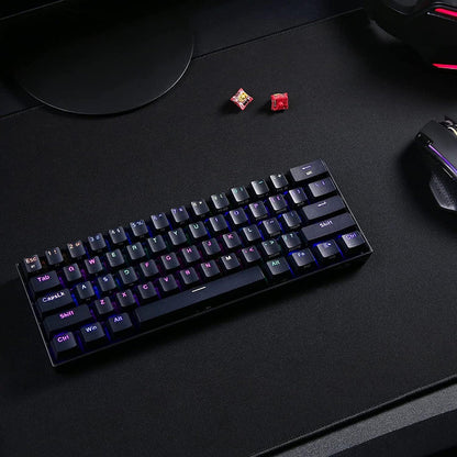 Redragon Draconic Pro K530 PRO - 60% Bluetooth+24.Ghz+Wired Mechanical Keyboard (Red Switch)
