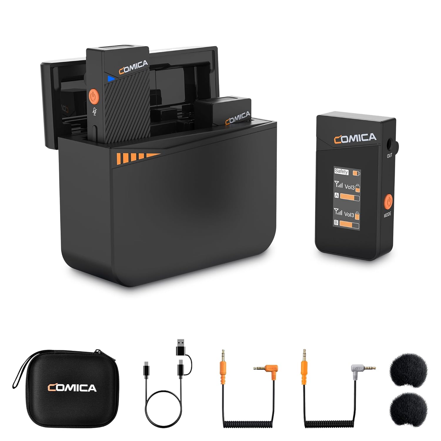 Comica Vimo C3 - 2.4G Dual-Channel Lavalier Wireless Microphone
