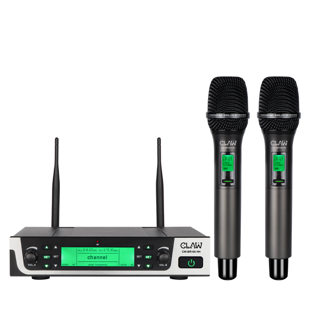Claw CWBR100HH - Dual Channel UHF Microphone with Dual Handheld Mic