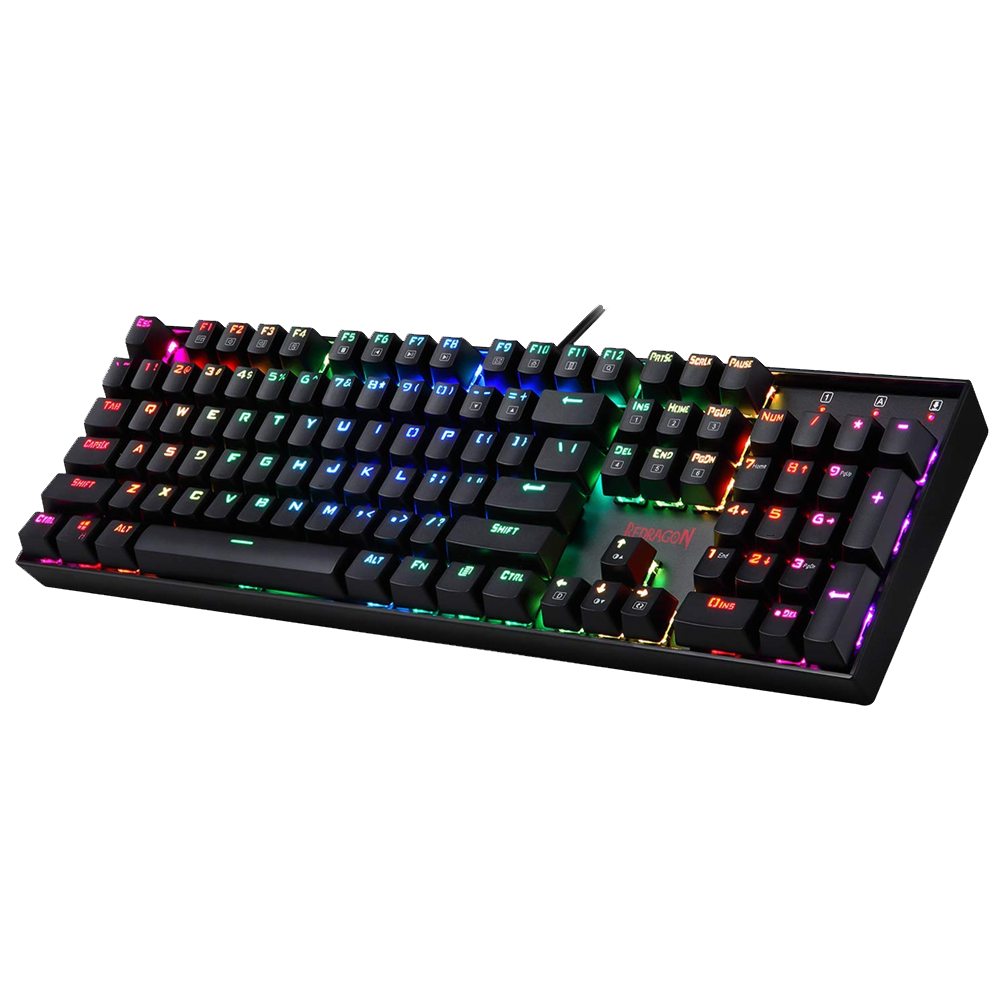 (Refurbished) Redragon Mitra K551 - 104 Wired Mechanical Keyboard RGB Black (Blue Switch)