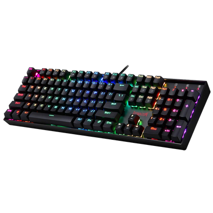 (Refurbished) Redragon Mitra K551 - 104 Wired Mechanical Keyboard RGB Black (Blue Switch)
